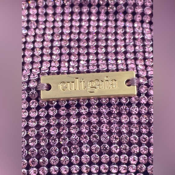 Cult Gaia Nano Hera Rhinestone Mesh SHLDR Bag. Shell Pink. - Picture 8 of 16